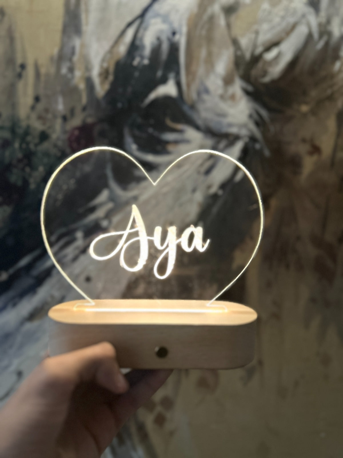 Lampe Personnalisée Cœur Lumineux